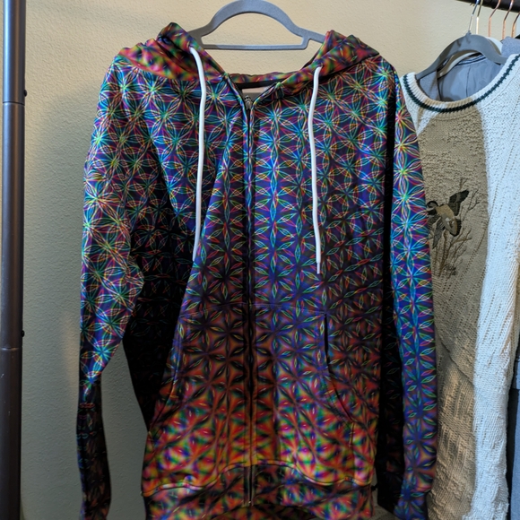 Colorful Geometric Pattern Hoodie - Picture 1 of 1